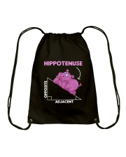Funny Hippo Math Lover Students Gift Hippo Drawstring Bag tile