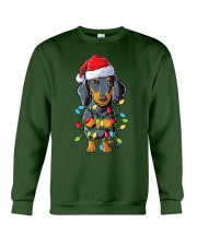 Dachshund Christmas Shirt Dog Santa Xmas Tree Lights Boys Crewneck Sweatshirt front