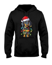 Dachshund Christmas Shirt Dog Santa Xmas Tree Lights Boys Hooded Sweatshirt tile