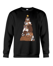 Christmas Tree English Bulldog Crewneck Sweatshirt tile