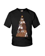 Christmas Tree English Bulldog Youth T-Shirt tile