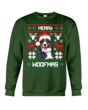 Bernese Mountain Dog Gift For Merry Christmas Woofmas Berner Crewneck Sweatshirt front