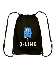 Football Hippo Offensive Line Graphic Drawstring Bag tile