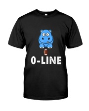 Football Hippo Offensive Line Graphic Premium Fit Mens Tee tile