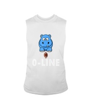 Football Hippo Offensive Line Graphic Sleeveless Tee tile