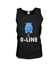 Football Hippo Offensive Line Graphic Unisex Tank tile