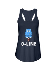 Football Hippo Offensive Line Graphic Ladies Flowy Tank tile