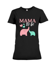 Mama To Be Elephant Pregnancy Announcement Premium Fit Ladies Tee tile