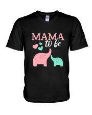 Mama To Be Elephant Pregnancy Announcement V-Neck T-Shirt tile