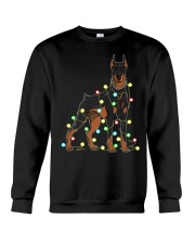Christmas Lights Doberman Dog Lover Funny Xmas Gift Crewneck Sweatshirt tile