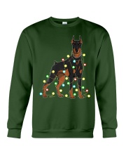 Christmas Lights Doberman Dog Lover Funny Xmas Gift Crewneck Sweatshirt front