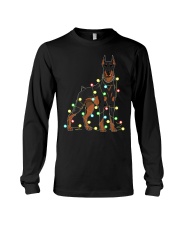 Christmas Lights Doberman Dog Lover Funny Xmas Gift Long Sleeve Tee tile