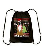 Boxer Dog Ugly Christmas Boxer Dog Christmas Tree Drawstring Bag tile