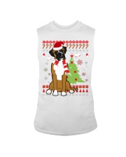Boxer Dog Ugly Christmas Boxer Dog Christmas Tree Sleeveless Tee tile