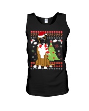 Boxer Dog Ugly Christmas Boxer Dog Christmas Tree Unisex Tank tile
