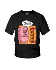 Frank Is That You Pig Hotdog Funny Foodie Youth T-Shirt tile