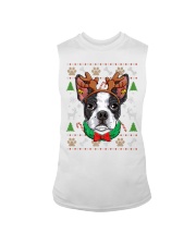 Boston Terrier Christmas Shirt Reindeer Antlers Dog Girls Sleeveless Tee tile