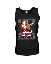 Dabbing Cavalier King Charles Spaniel Christmas Dog Unisex Tank tile