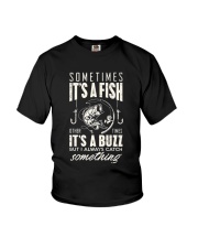 Funny Fishing Sometimes I catch a fish or a buzz Youth T-Shirt tile