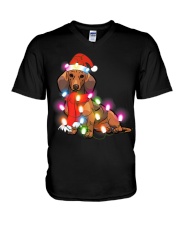 Dachshund Christmas Gifts Cute Dog Lovers V-Neck T-Shirt tile