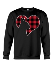 Boston Bostie Terrier Dog Christmas Buffalo Plaid Gift Crewneck Sweatshirt tile