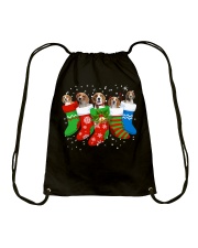 Beagle Christmas Beagle Dog Cute Socks Xmas Gift Drawstring Bag tile