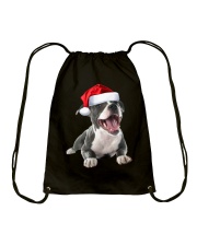 Cute Pit Bull Shirt Santa Hat Image Funny Dog Christmas Gift Drawstring Bag tile