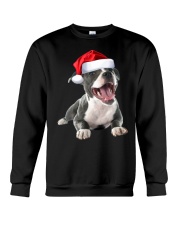 Cute Pit Bull Shirt Santa Hat Image Funny Dog Christmas Gift Crewneck Sweatshirt tile