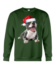 Cute Pit Bull Shirt Santa Hat Image Funny Dog Christmas Gift Crewneck Sweatshirt front