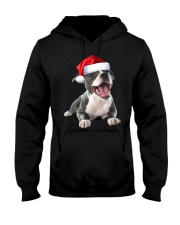 Cute Pit Bull Shirt Santa Hat Image Funny Dog Christmas Gift Hooded Sweatshirt tile