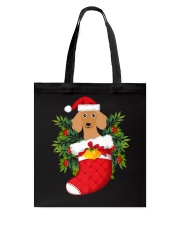 Christmas Daschund Doxie Inside Socks Tote Bag tile