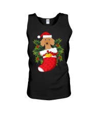 Christmas Daschund Doxie Inside Socks Unisex Tank tile