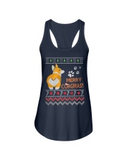 Corgi Ugly Christmas Funny Dog Gift For Christmas Ladies Flowy Tank tile