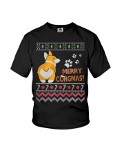 Corgi Ugly Christmas Funny Dog Gift For Christmas Youth T-Shirt tile