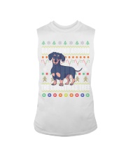 Dachshund Around The Christmas Tree Ugly Xmas Sleeveless Tee tile