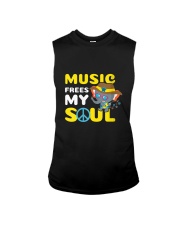 Womens Music Frees My Soul Elephant with Hat Sleeveless Tee tile