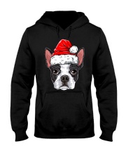 Boston Terrier Santa Christmas Kids Boys Girls Gifts Hooded Sweatshirt tile