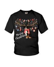 Christmas Bernese Mountain Dog Youth T-Shirt tile