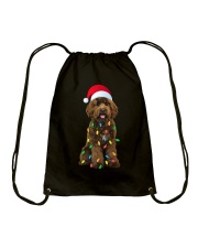 Christmas Labradoodle Gift - Labradoodle Funny Hat Xmas. Drawstring Bag tile