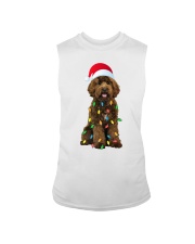 Christmas Labradoodle Gift - Labradoodle Funny Hat Xmas. Sleeveless Tee tile