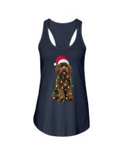 Christmas Labradoodle Gift - Labradoodle Funny Hat Xmas. Ladies Flowy Tank tile