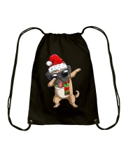 Dabbing Pug Santa Christmas Gift Kids Boys Girls Pugmas Xmas Drawstring Bag tile