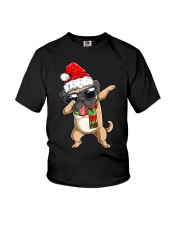 Dabbing Pug Santa Christmas Gift Kids Boys Girls Pugmas Xmas Youth T-Shirt tile