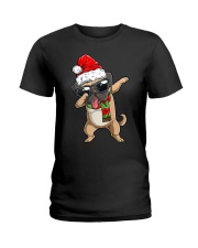 Dabbing Pug Santa Christmas Gift Kids Boys Girls Pugmas Xmas Ladies T-Shirt tile