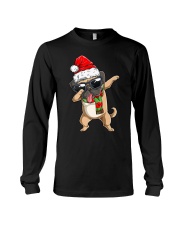 Dabbing Pug Santa Christmas Gift Kids Boys Girls Pugmas Xmas Long Sleeve Tee tile