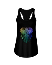 Elephant Hindu Tribal Watercolor Graphic Hoodie Ladies Flowy Tank tile