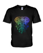 Elephant Hindu Tribal Watercolor Graphic Hoodie V-Neck T-Shirt tile