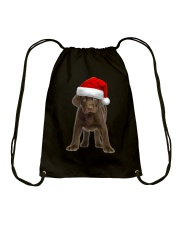 Chocolate Lab Shirt Dog Labrador Retriever Christmas Gift Drawstring Bag tile