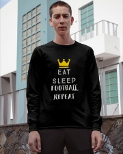 eat sleep football repeat Long Sleeve Tee apparel-long-sleeve-tee-lifestyle-03