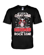 PLAY DRUMS LIKE A ROCK STAR V-Neck T-Shirt thumbnail
